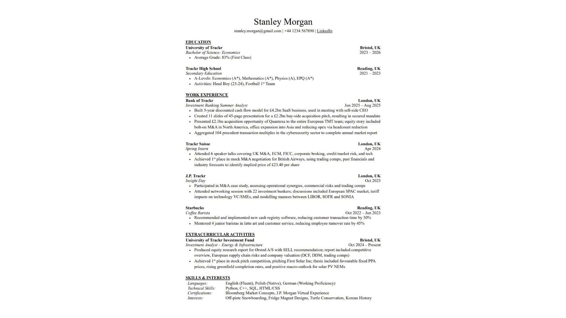 cv template
